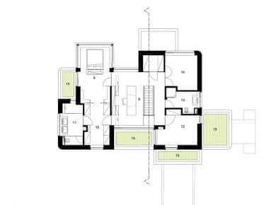 Jean-Paul Hermant Architectes - Plan: 1ste verdieping