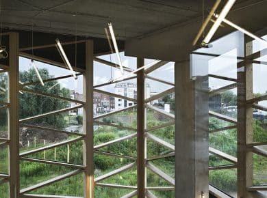 architectesassoc. - Uitzicht vanaf een vergaderzaal Photo©Renaud Callebaut