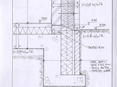 JM Construction - Architecturaal detail in de noordgevel