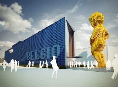 Pavillon belge pour l’Exposition mondiale de Milan 2015 - Vue de jour