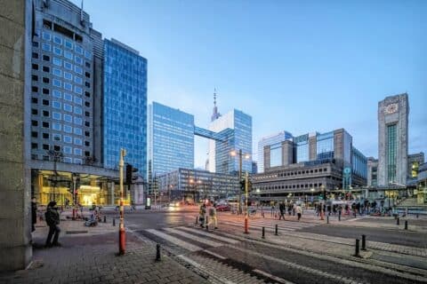 brussels,,brabant,,belgium,01,20,2023, ,wide,angle,evening